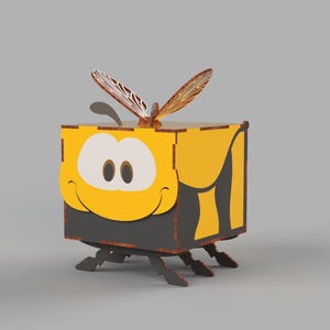 Bee Box SVG : modèle de boîte cadeau découpé au laser (fichiers CNC, matériau 3-8 mm)