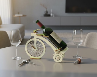 Retro Bicycle Wine Holder Laser Cut File SVG DXF 6mm (Digital Download)