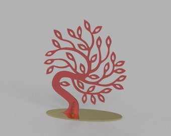 Tree stand for jewelry dxf svg cdr ai Vector file for laser cutting - 3, 4, 6 mm.