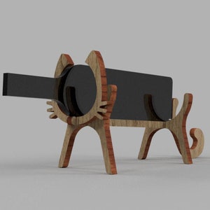 wine bottle holder laser cut cat holder file cnc router files cdr dxf svg - 10.0 mm.