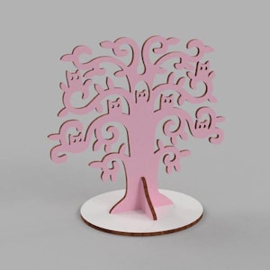 Jewelry Tree Holder Earring Storage Stand Download Necklace stand Jewelry organizer Jewelry Tree Stand Laser Cut files SVG DXF 3, 4, 6 mm.