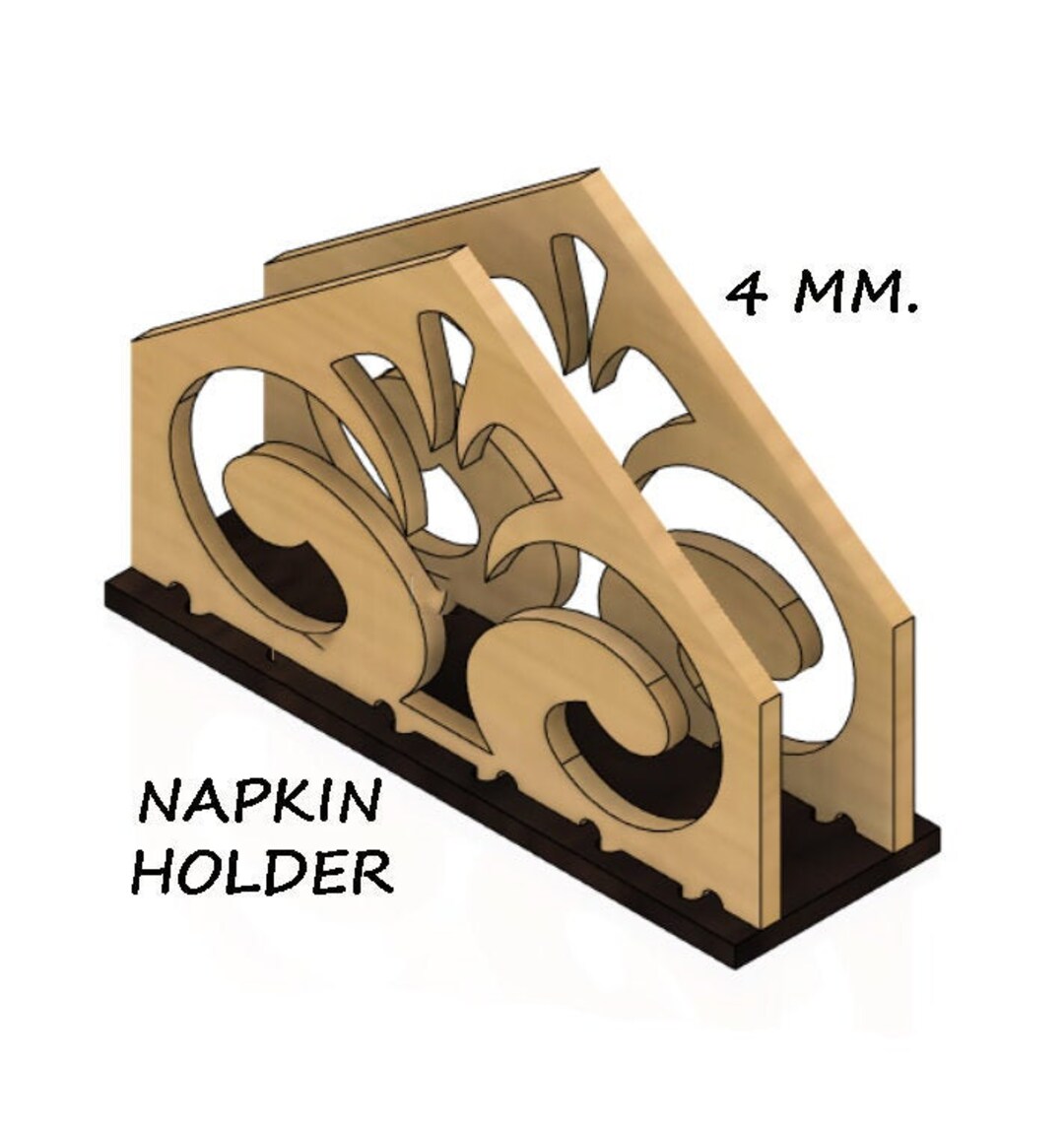 Geometric Napkin Holder Vector Plan Table Stand for Laser Cut Etsy