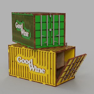 Beautiful wine box for 4 bottles Wine Box Gift Wine Bottle Box svg dxf files Wine Bottle Holder Beer Box and Custom Wine Box - 3, 6 mm