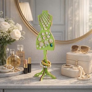 Mannequin Jewelry Holder SVG: Laser Cut Vector File (4-6mm)