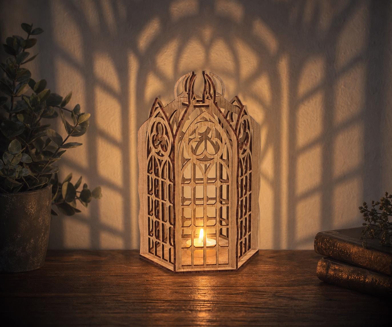 Gothic Lamp Vector Gothic Lantern SVG Bundle: Cathedral Shadow Lamp, Wedding Decor ...