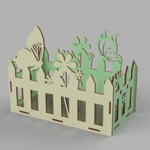 bloemenmand hek laser gesneden vak router project cdr boeket vak dxf-bestand svg 3,0 mm. 4,0 mm. 6,0 mm.