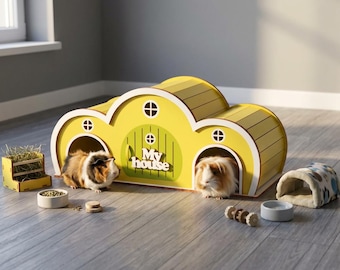 Laser Cut Guinea Pig/Rabbit House Plan: Wooden Hutch SVG (Digital Download)