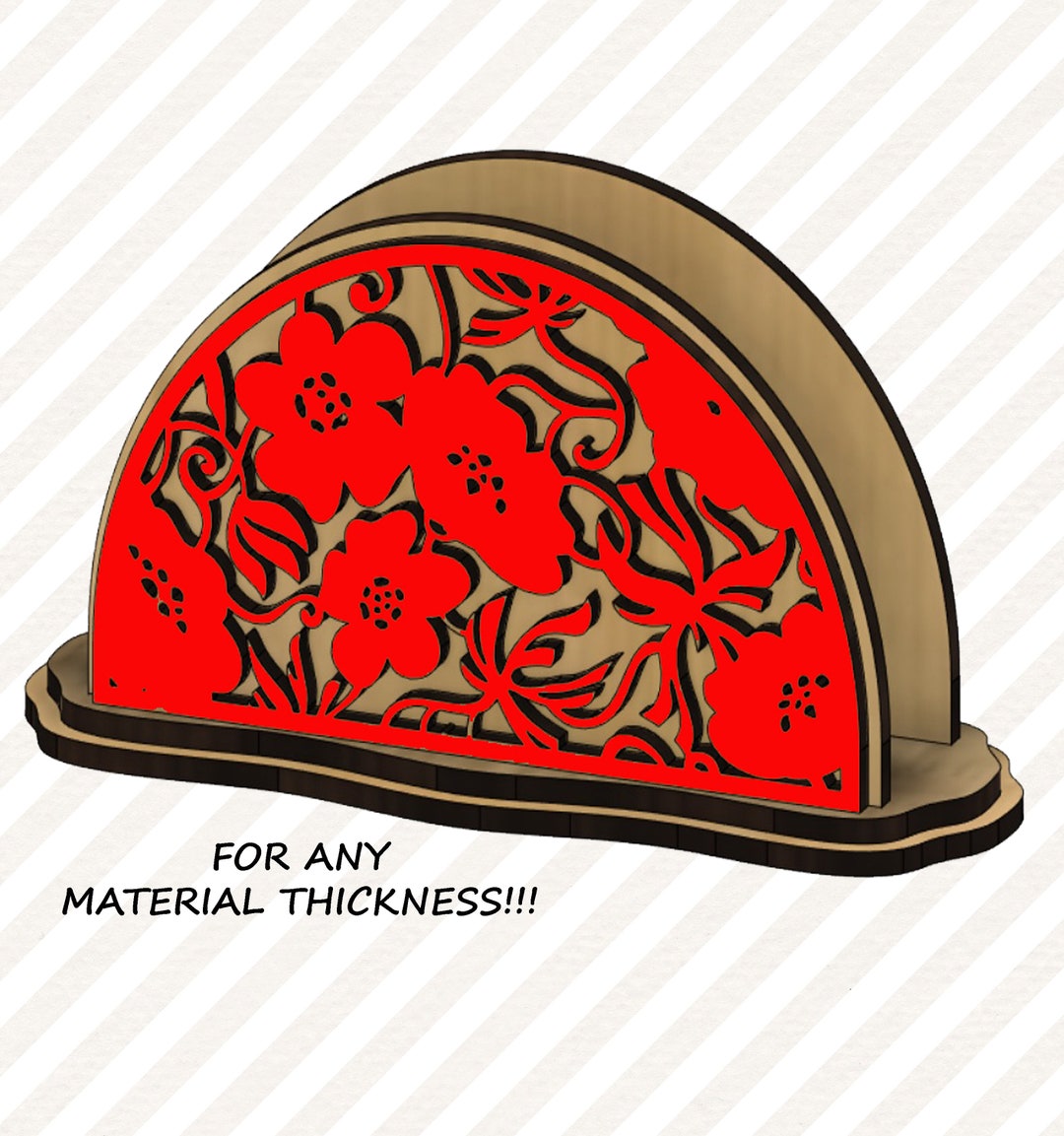 Napkin Holder Vector Plan Table Decor Format SVG Cdr Dxf AI Etsy