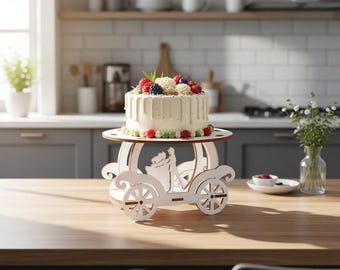 Laser Cut Wedding Cake Stand: CNC Vector File (Digital Download, 4 Sizes)