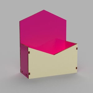 Mini caja de sobres para archivo vectorial de flores dxf svg cdr para plantilla de almacenamiento de caja de corte láser CNC glowforge - 3, 4, 6 mm.