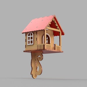 Bird House 4,6 mm digital plan for laser cutting machines birdhouse laser cutting vector file and ready SVG Glowforge birdhouse pattern