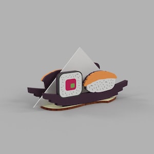 Holz Serviettenhalter Sushi 4mm Küche Aufbewahrungsplan SVG DXF Dateien Restaurant Serviettenhalter Küche Benutzerdefinierte Serviettenhalter Laser geschnitten Dateien