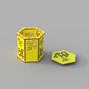 Honey Bee Box: Dekorative Bienenwabe Geschenkbox (Laser geschnitten Vektor-Datei)