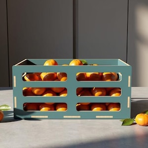 Progetto per scatola in compensato, cassa color verde acqua, contenitore per dischi, portariviste (DXF)