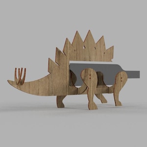 DINOSAUR wine bottle holder laser cut holder file cnc router files cdr dxf svg digital download - 4.0 mm.