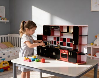 Dollhouse Kitchen CNC Plans: Wooden Playset, Laser Cut (Digital Download)