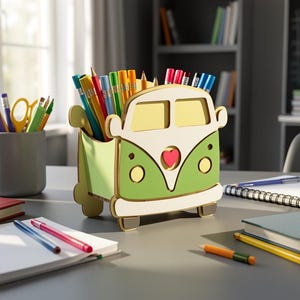 Van Pen Holder Template, Laser Cut File, 3mm (Digital File)
