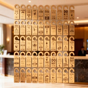 50 Door Knob Hanger Laser Cut SVG Bundle Do Not Disturb Door Hanger SVG Laser cut (Digital File)