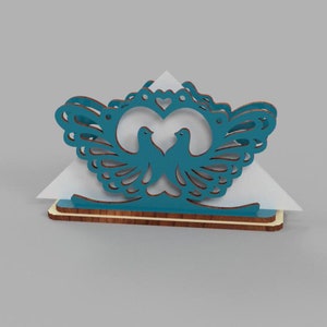 Serviettenhalter Vögel Dekoration Dekor SVG Dxf CDR eps pdf Dateien Vektor Muster Vektor Vorlagen Serviettenhalter Glowforge Dateien - 4 mm