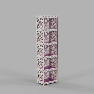 Wooden Shelf Rack Storage Svg 10 mm Wall Shelf Template Wooden Rack Cut File Storage Svg Dxf Ai Format for Cnc Cutting