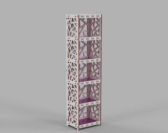 Wooden Shelf Rack Storage Svg 10 mm Wall Shelf Template Wooden Rack Cut File Storage Svg Dxf Ai Format for Cnc Cutting