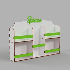 Wood spice rack svg 6 mm Spice rack laser Wood spice rack pattern Wall Mount-Spice Rack Floating Shelf Wall Shelves Spice Organizer