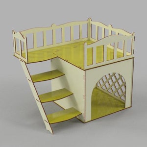 Laser Cut Cat House Plans: CNC Template (Digital File, 5 Sizes)