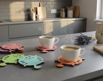 Laser Cut Coaster SVG Files: 6 Patterned Designs (Digital Download)