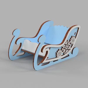 Santa Claus Sleigh svg file Christmas Reindeer svg Christmas Decoration laser cut Christmas laser cut dxf cdr svg ai pdf 3, 4, 6, 8, 10 mm.