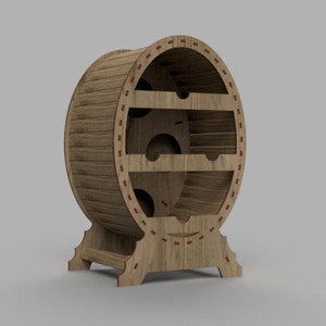 Wine Rack CNC Plan: Wooden Barrel Table, Wine Bar Decor (6mm) Digital Download