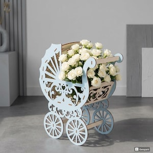 Laser Cut Baby Stroller Design, Wooden Pram Plans (Digital Download)