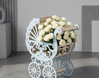 Laser Cut Baby Stroller Design, Wooden Pram Plans (Digital Download)