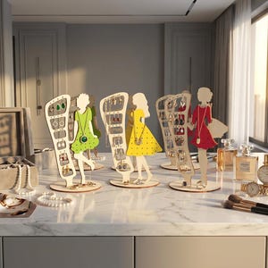 Earring Stand svg Stud Earring Holder Laser Cut File 3 mm Digital Download