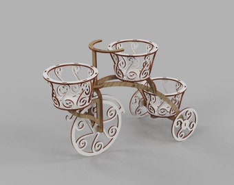 BIKE stand svg glowforge files tricycle dxf files for laser files bike stand for flowers cnc plan stand dxf template cnc plasma file 6.0 mm.