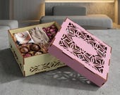 Laser Cut Gift Box Template: CNC Router Vector Plan (3, 4 mm)