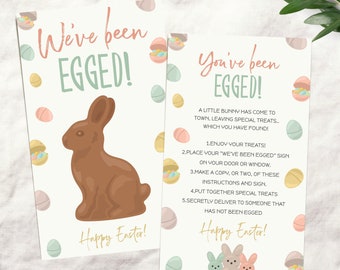 Je bent Eggd afdrukbaar | Boho Easter buur en vrienden Eggd Treat cadeau teken en kaart | Afdrukbare Paasactiviteitentraditie 1003