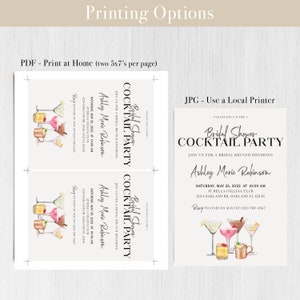 Editable Watercolor Bachelorette Invitation Bridal Shower - Etsy