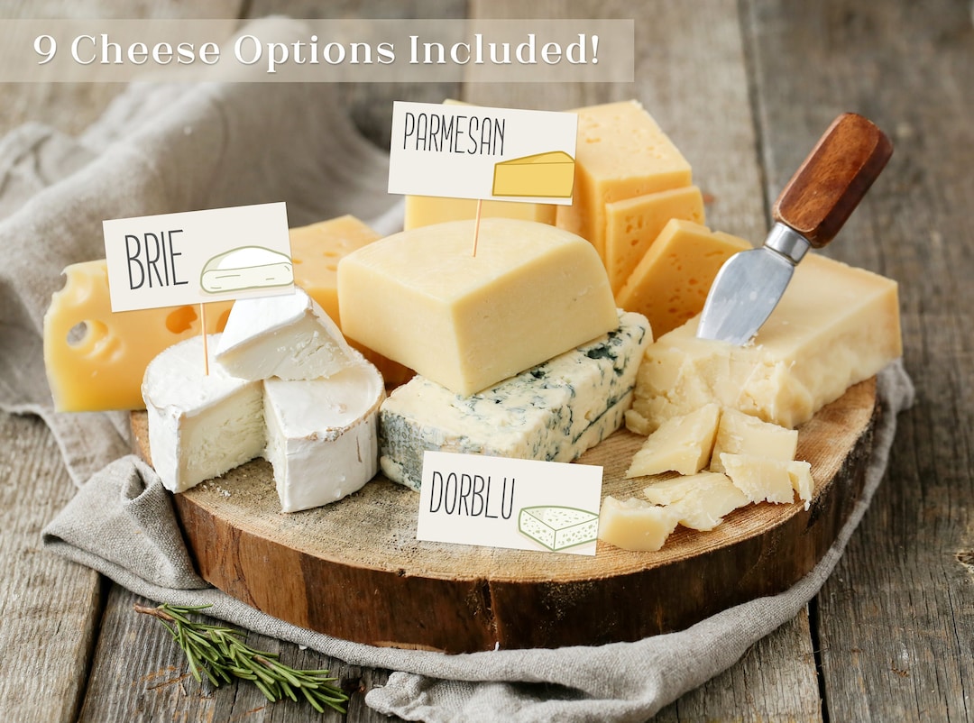 Editable Cheese Food Label Watercolor Cheese Self Edit Template