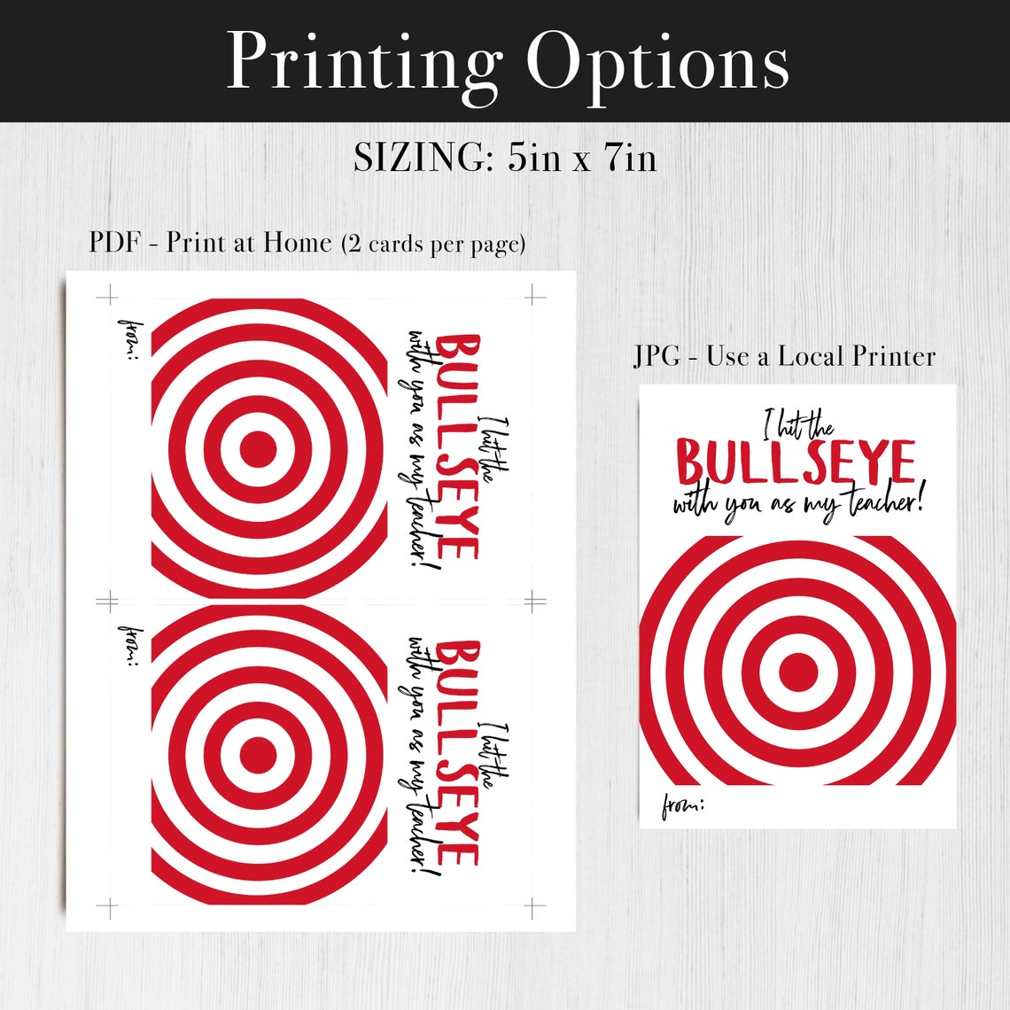 Printable Giftcard Card Idea Red Target Printable Teacher - Etsy