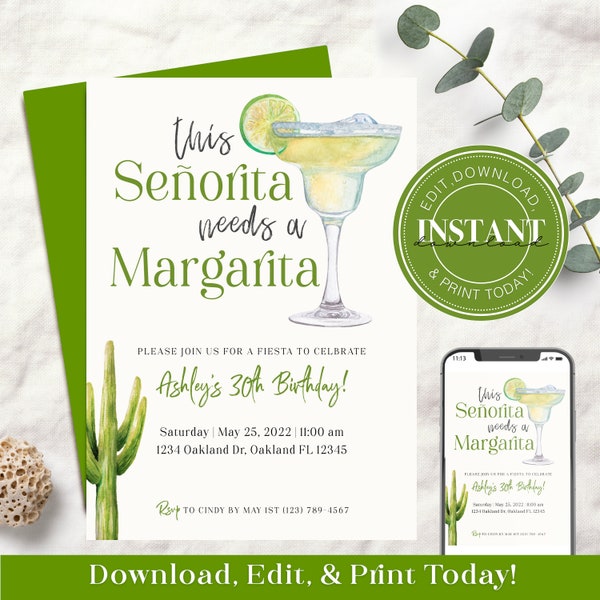 Margarita Invitation - Etsy