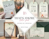 Editable Bridal Invitation & Detail Bundle FOUR Template Italian Charcuterie Wine Aperol Spritz Cheese Wine Template Sign Party Bundle 1514
