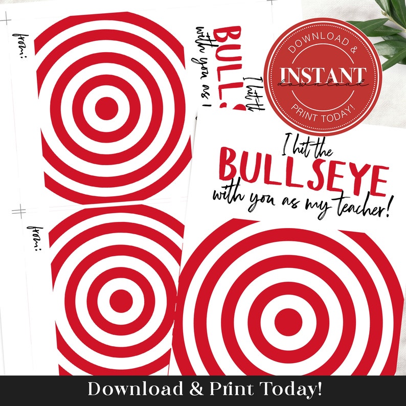 Printable Giftcard Card Idea Red Target Printable Teacher - Etsy