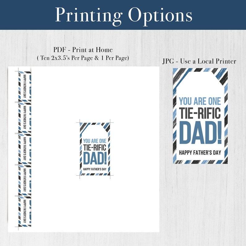 Printable You Are One Tie-rific Dad Fathers Day Favor Gift - Etsy