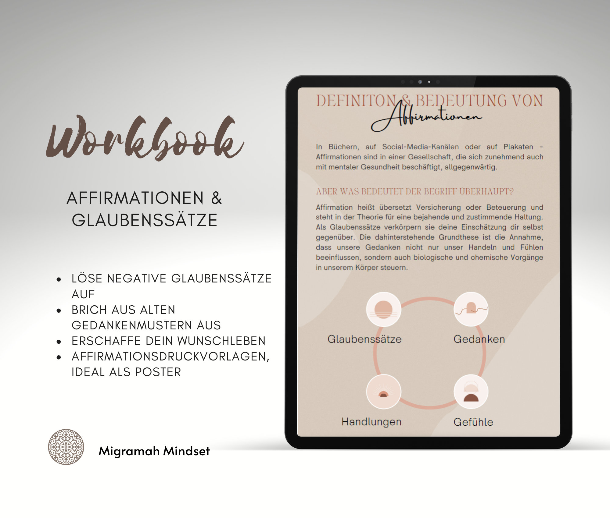 Positive Mindset Workbook: Beliefs & Affirmations