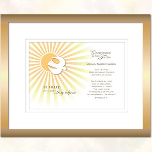 Confirmation Gift - Confirmation Art Print - Confirmation Verse - Personalized Confirmation Print for Boy or Girl (C465)