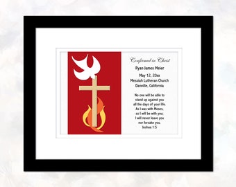 Confirmation Gift - Confirmation Art Print - Confirmation Verse - Personalized Confirmation Print for Boy or Girl (C432)