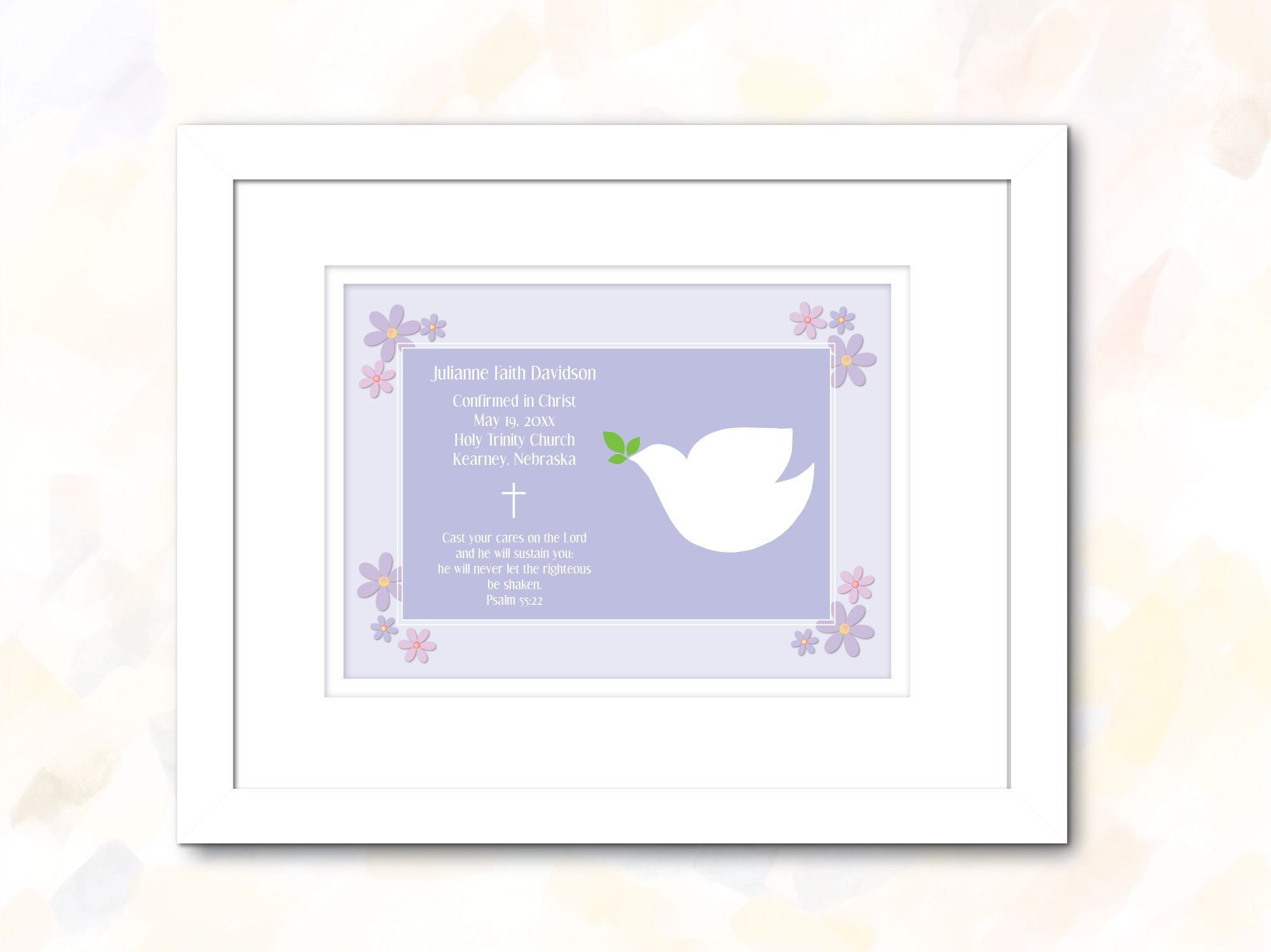 Confirmation Gift Confirmation Art Print Confirmation Verse ...