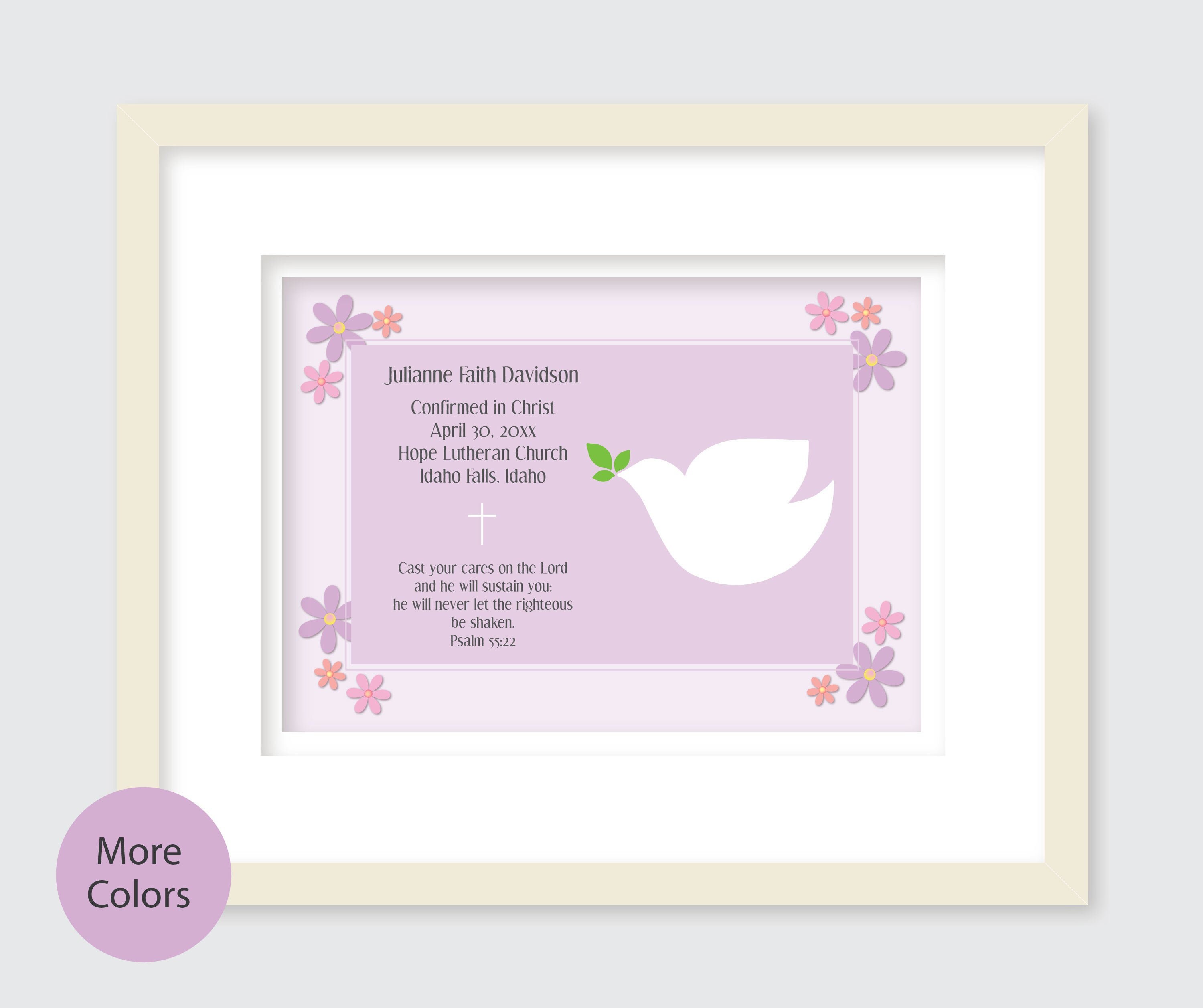 Confirmation Gift Confirmation Art Print Confirmation Verse ...