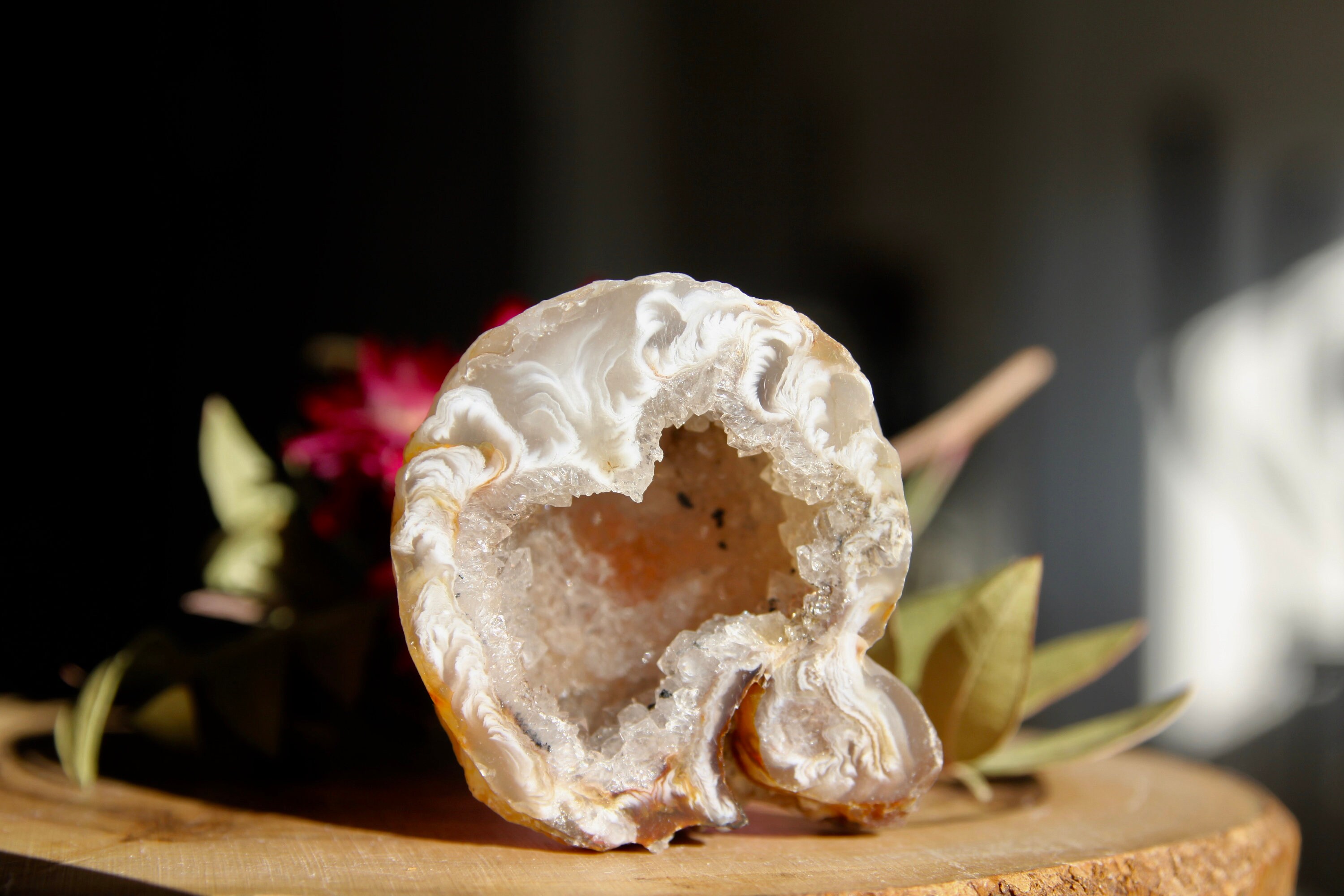 Géodinhos - Géode d'agate Qualité Extra Confiance et Sérénité