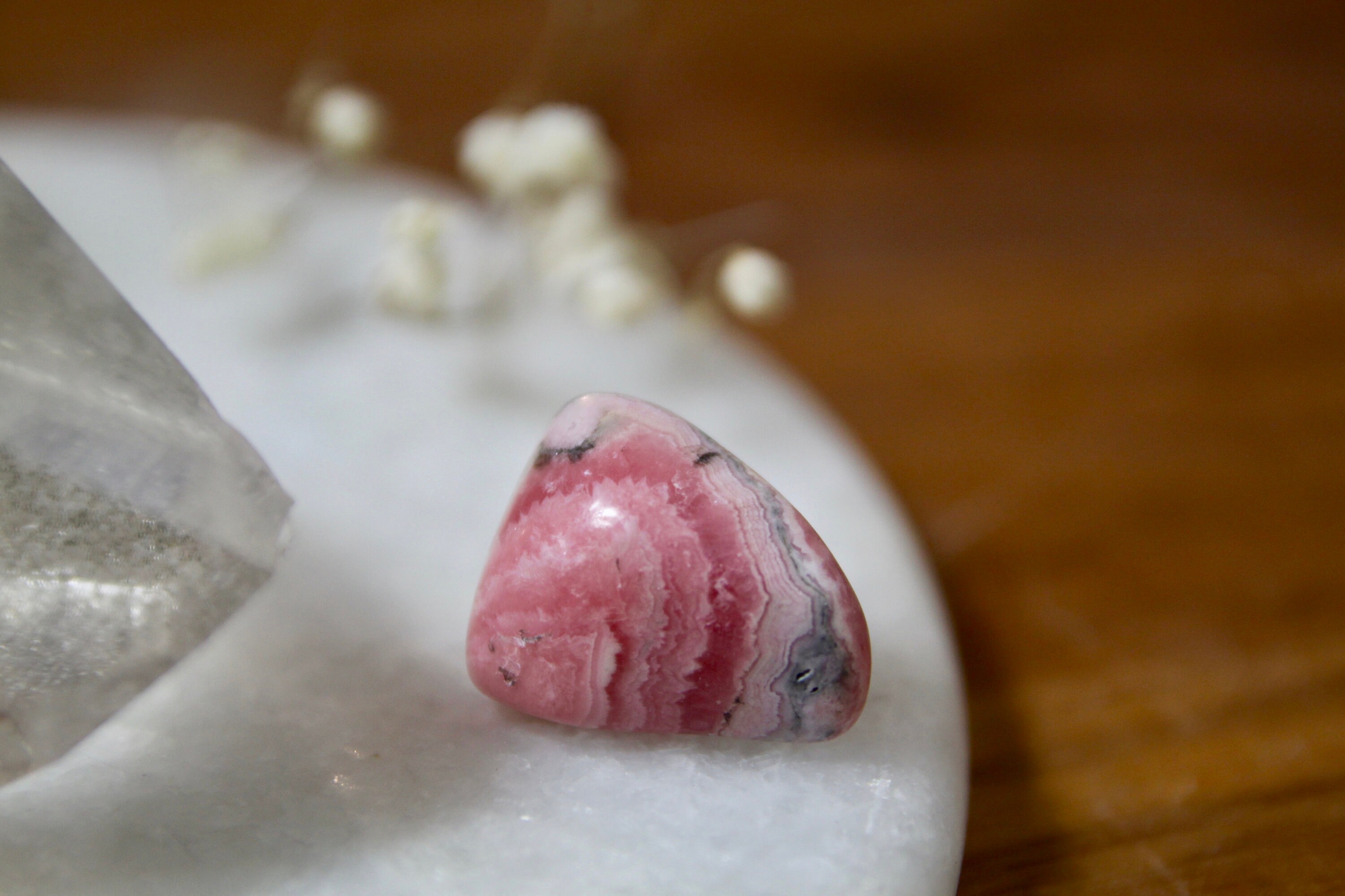 Rhodochrosite Roulée Qualité Aa. Argentine/Lithothérapie Amour Compassion - Énergies Positives